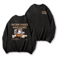Cat Vintage Washed Cotton Back Art Long-sleeve T-shirt