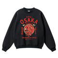 Osaka Dotonbori Drunken Octopus Vintage Cotton Blend Crewneck Sweatshirt