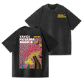 Yayoi Kusama Mushroom Vintage Wash Japanese Design Back Art T-Shirt