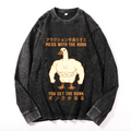 Vintage Cotton Wash Crewneck Long-Sleeve T-Shirt