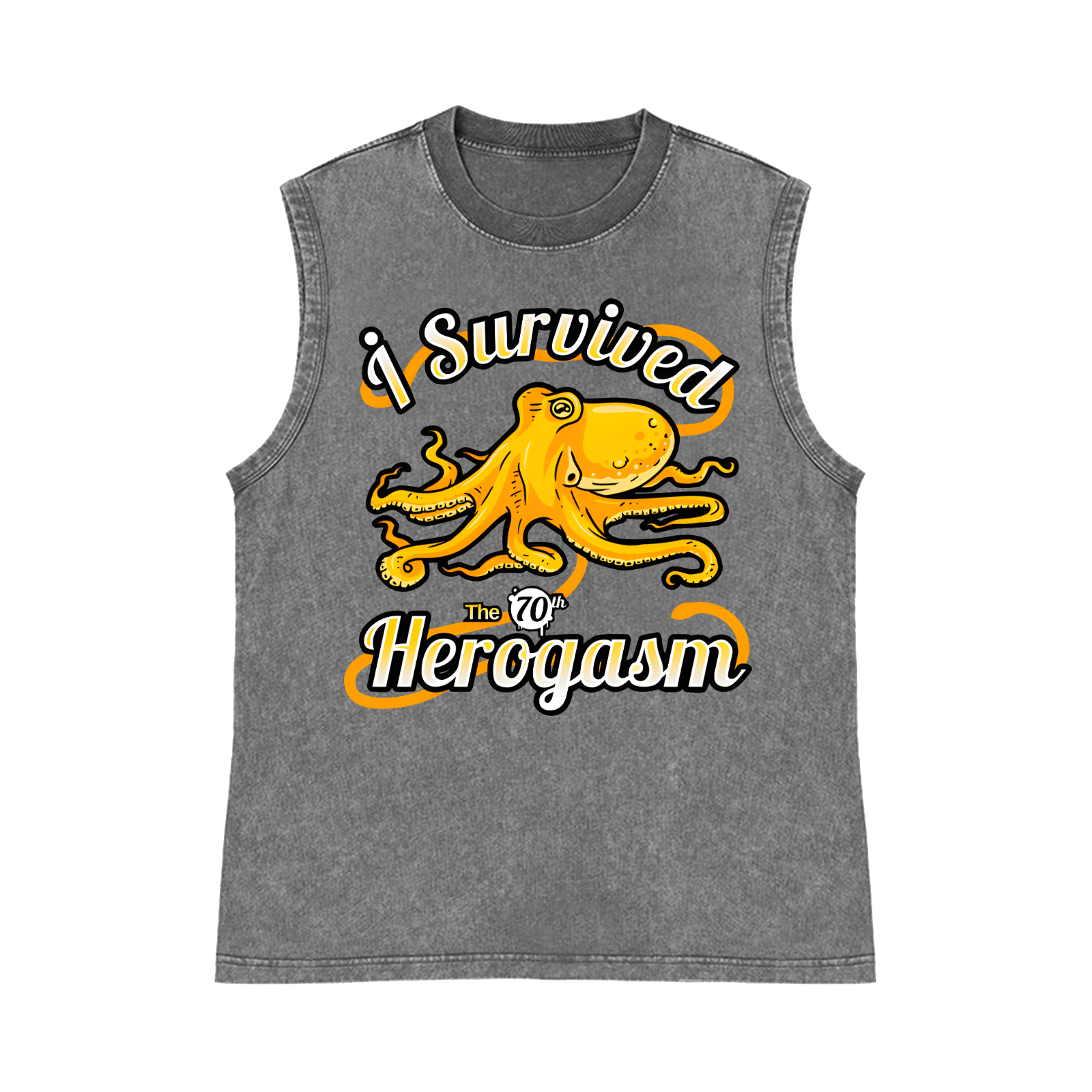 Octopus Herogasm Pure Cotton Wash-Dyed Sleeveless Tank Top