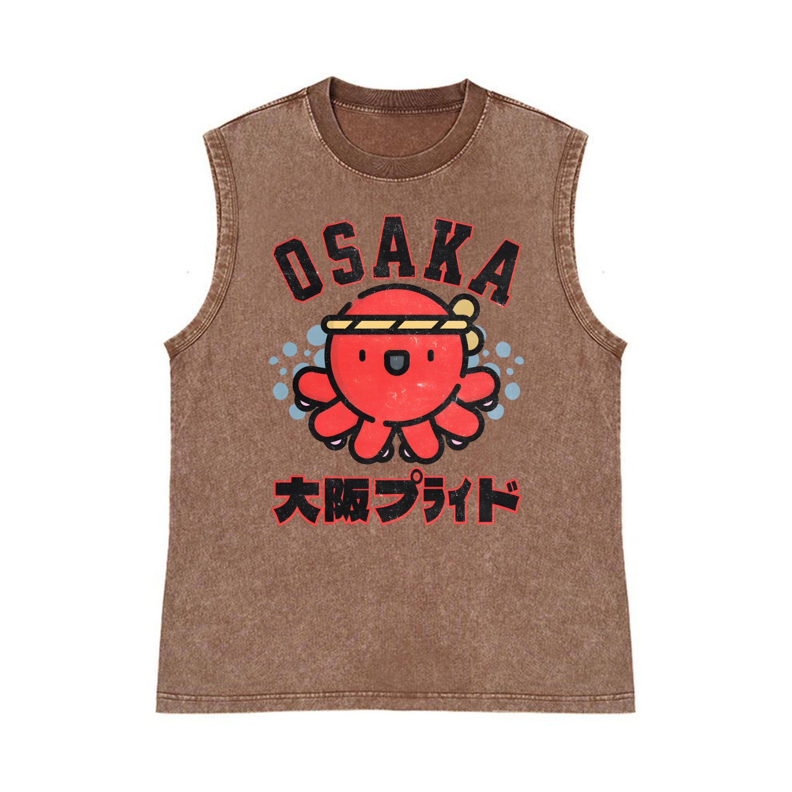 Osaka Pure Cotton Wash-Dyed Sleeveless Tank Top