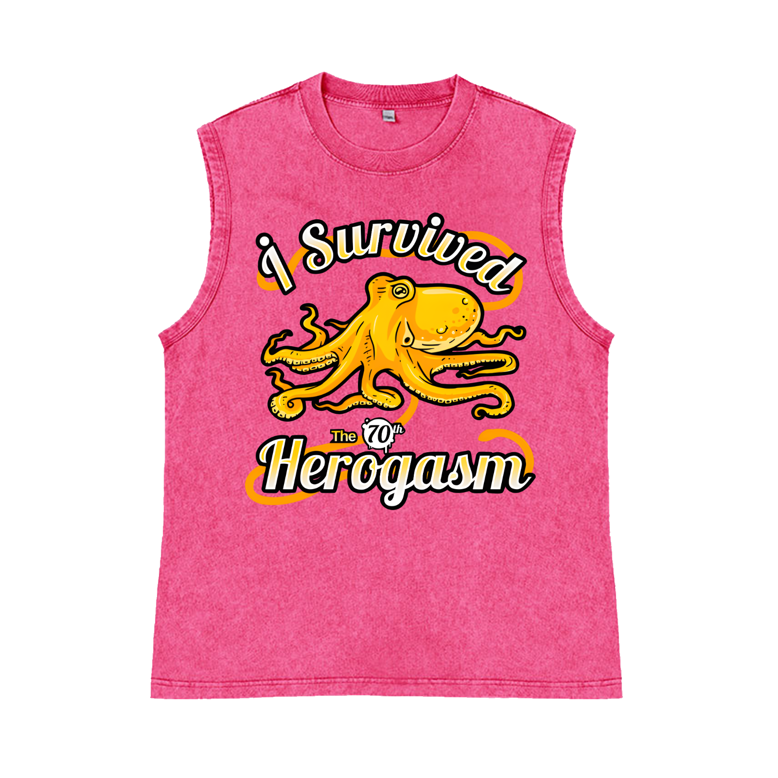 Octopus Herogasm Pure Cotton Wash-Dyed Sleeveless Tank Top