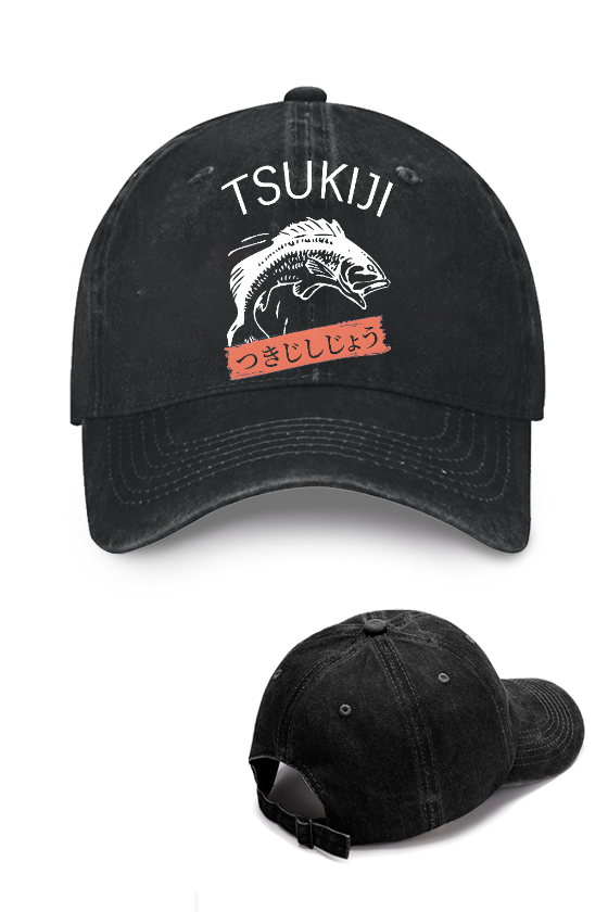 Tsukiji Fish Market Vintage Cotton Cap