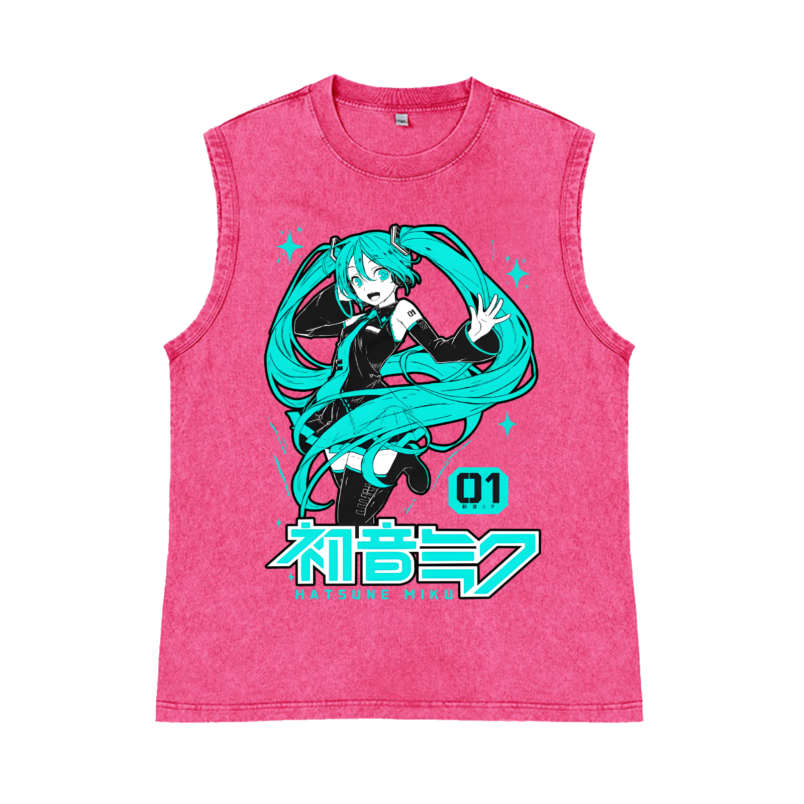 Hatsune Miku Pure Cotton Wash-Dyed Sleeveless Tank Top