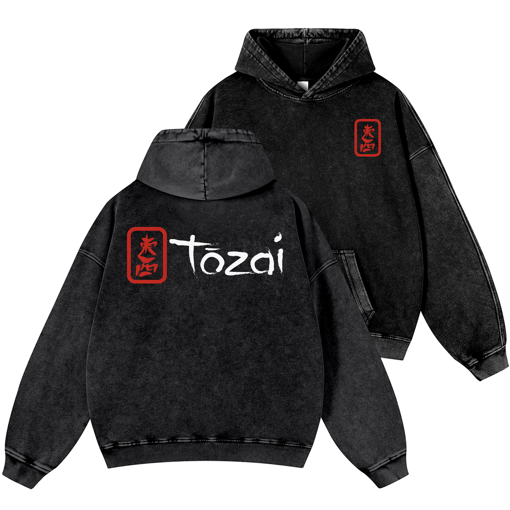 Tozai Sake Vintage Washed Cotton Back Art Hoodie