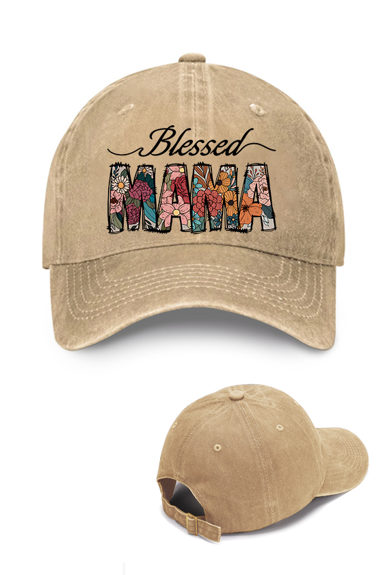 Blessed Mama Vintage Cotton Cap