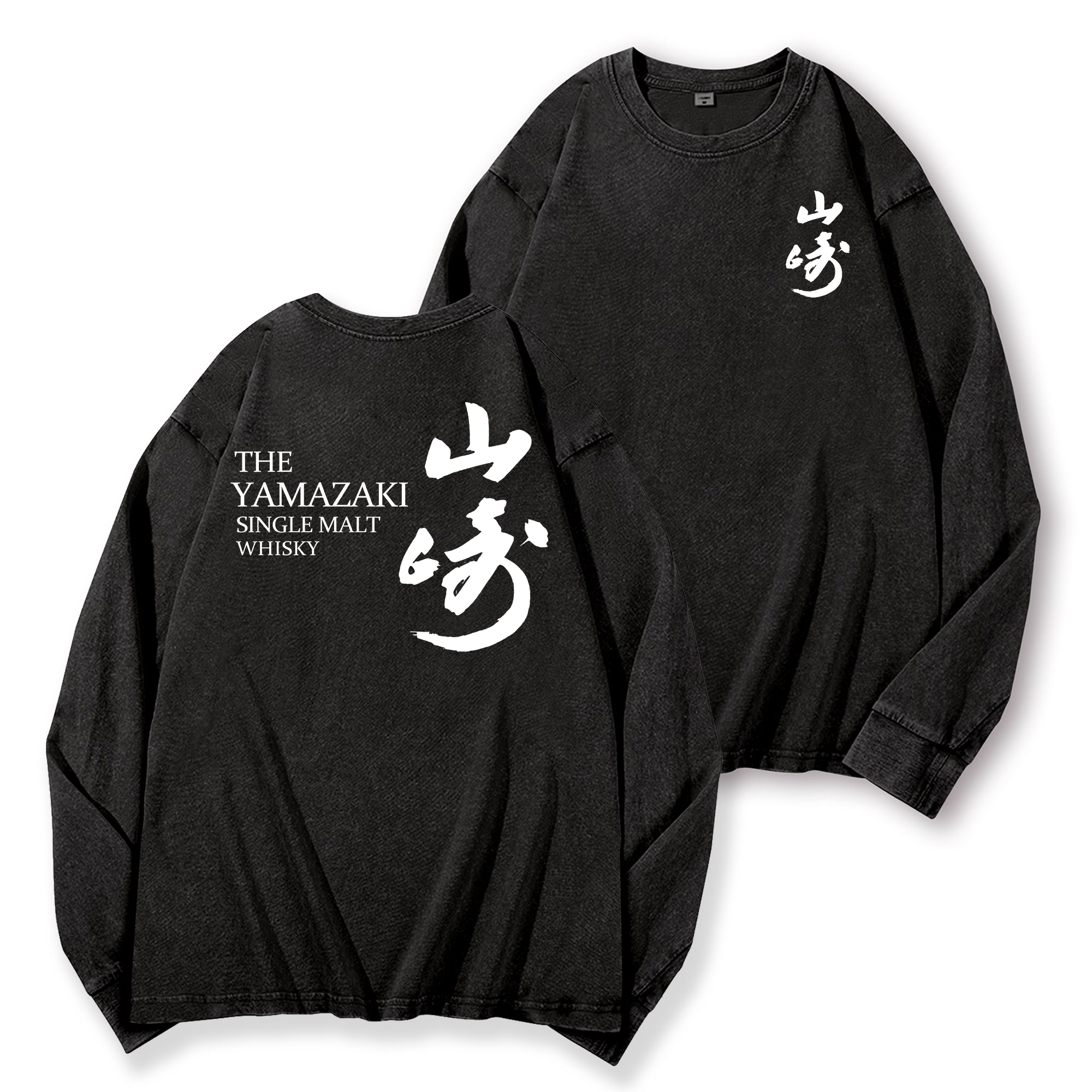 Yamazaki Vintage Washed Cotton Back Art Long-sleeve T-shirt