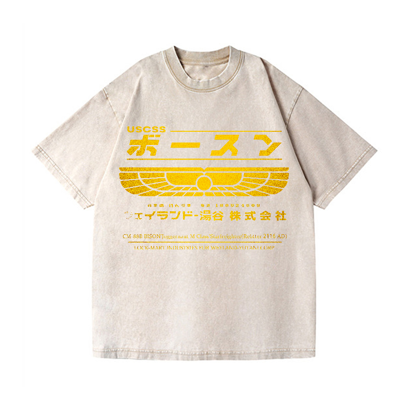 Weyland Yutani  Vintage Wash Japanese Design T-Shirt