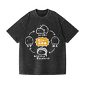 Cat Vintage Wash Japanese Design T-Shirt
