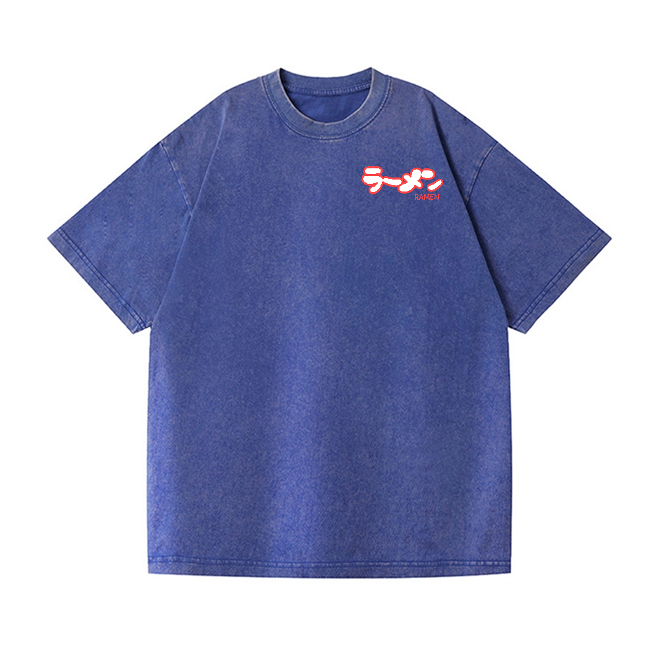Ramen Hero Vintage Wash Japanese Design Back Art T-Shirt