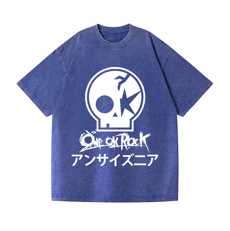 One Ok Rock Band Vintage Wash Japanese Design T-Shirt