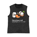 Sushi Roll Pure Cotton Wash-Dyed Sleeveless Tank Top