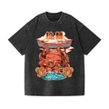 Ramen Octopus Vintage Wash Japanese Design T-Shirt