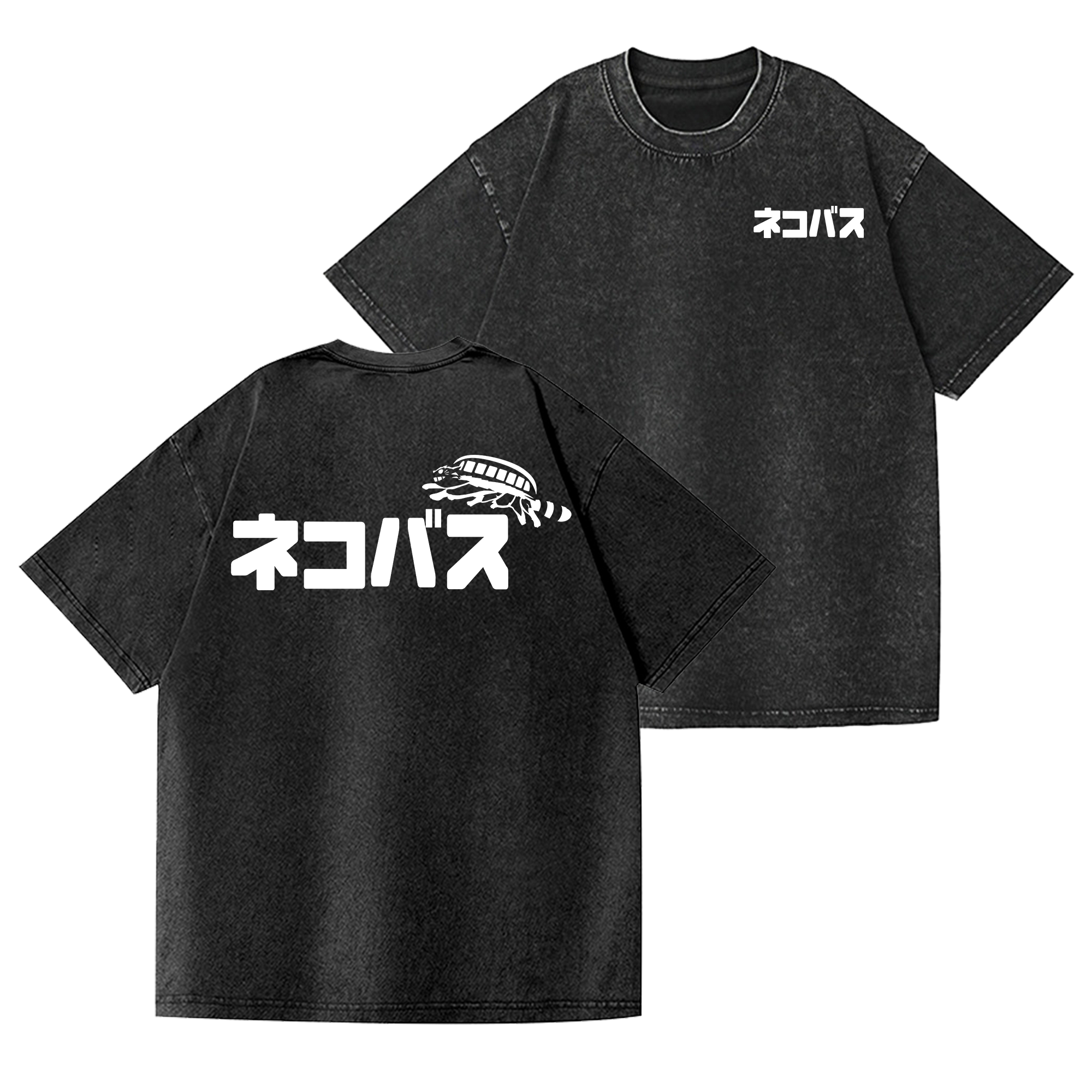 Ghibli Catbus Vintage Wash Japanese Design Back Art T-Shirt