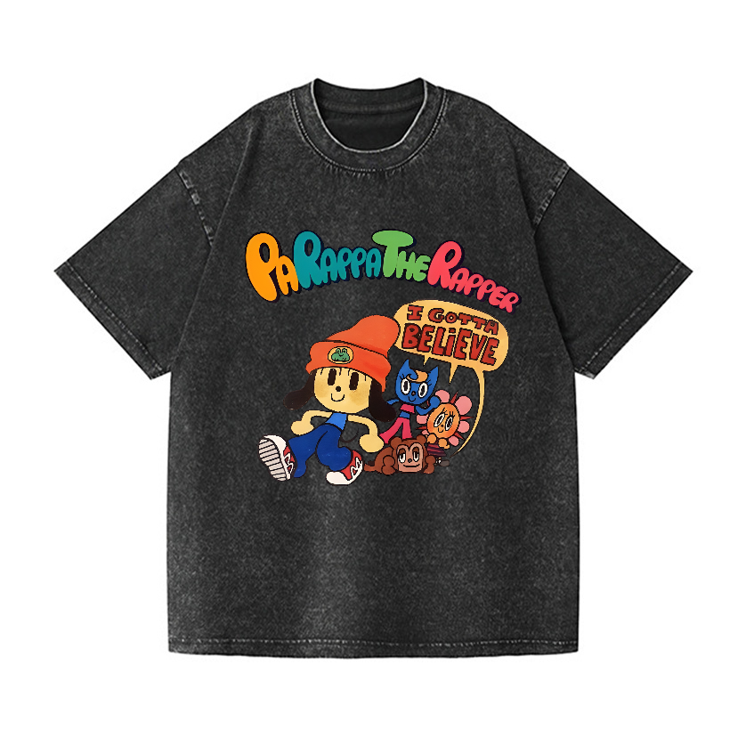 PaRappa the Rapper Vintage Wash Japanese Design T-Shirt