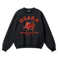 Samurai Octopus Vintage Cotton Blend Crewneck Sweatshirt