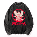 Mazinger Z Vintage Cotton Wash Long-sleeve T-shirt