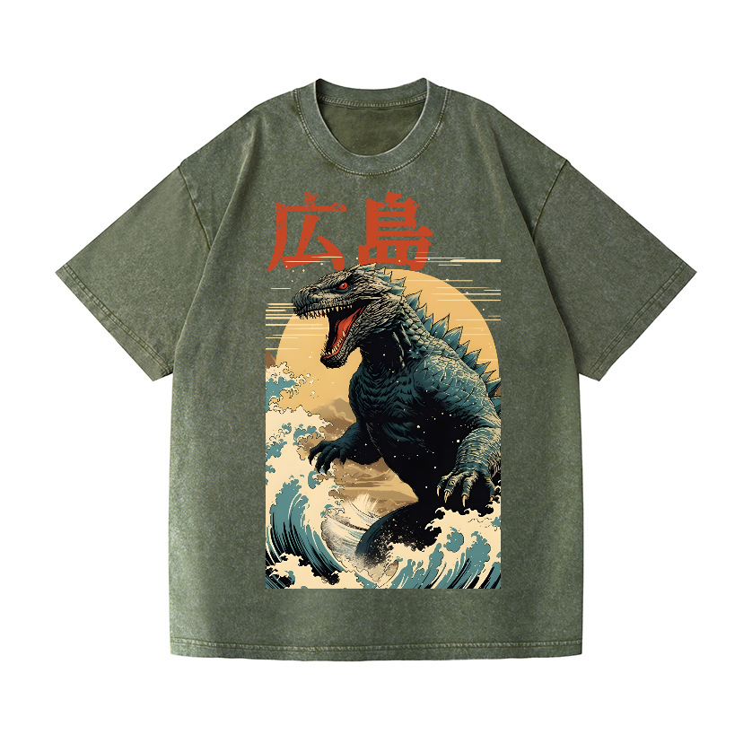 Hiroshima Kaiju Vintage Wash Japanese Design T-Shirt