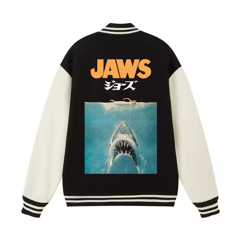 Jaws Shark Vintage Cotton Varsity Jacket