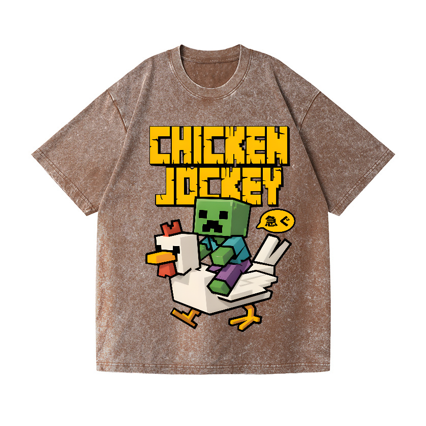 Chicken Jockey Vintage Wash Japanese Design T-Shirt