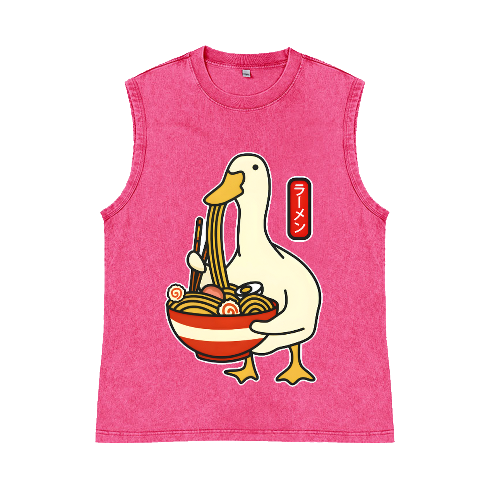 Unlucky Day Pure Cotton Wash-Dyed Sleeveless Tank Top