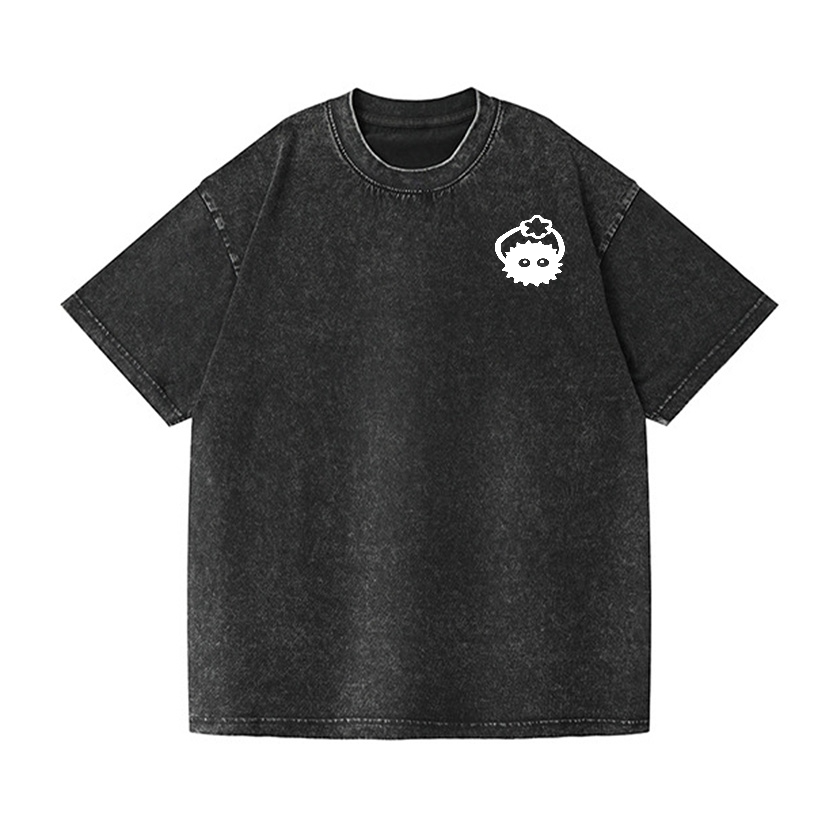 Ghibli Totoro No Face Kaonashi Vintage Wash Japanese Design Back Art T-Shirt