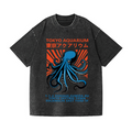 Tokyo Aquarium Octopus Vintage Wash Japanese Design T-Shirt