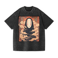 Ghibli No Face Kaonashi Vintage Wash Japanese Design T-Shirt