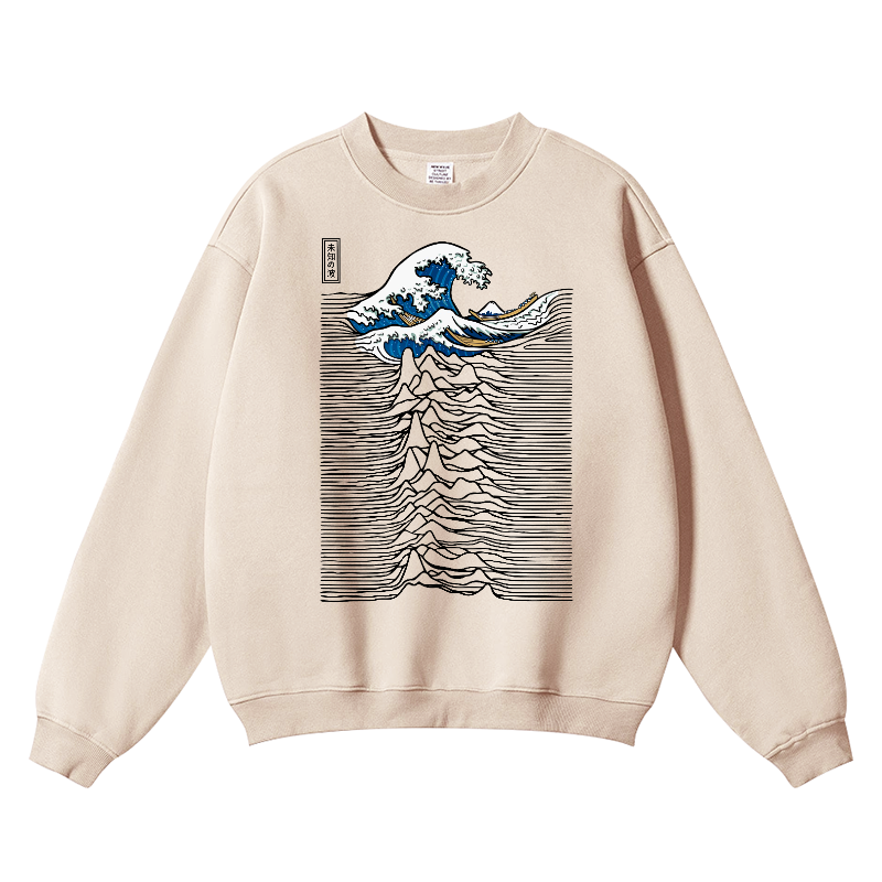 Great Wave Vintage Cotton Blend Crewneck Sweatshirt