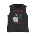 Masked Cat Pure Cotton Wash-Dyed Sleeveless Tank Top