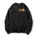 Spaghetti Cat Vintage Washed Cotton Back Art Long-sleeve T-shirt