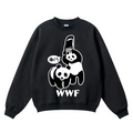 WWF Panda Vintage Cotton Blend Crewneck Sweatshirt