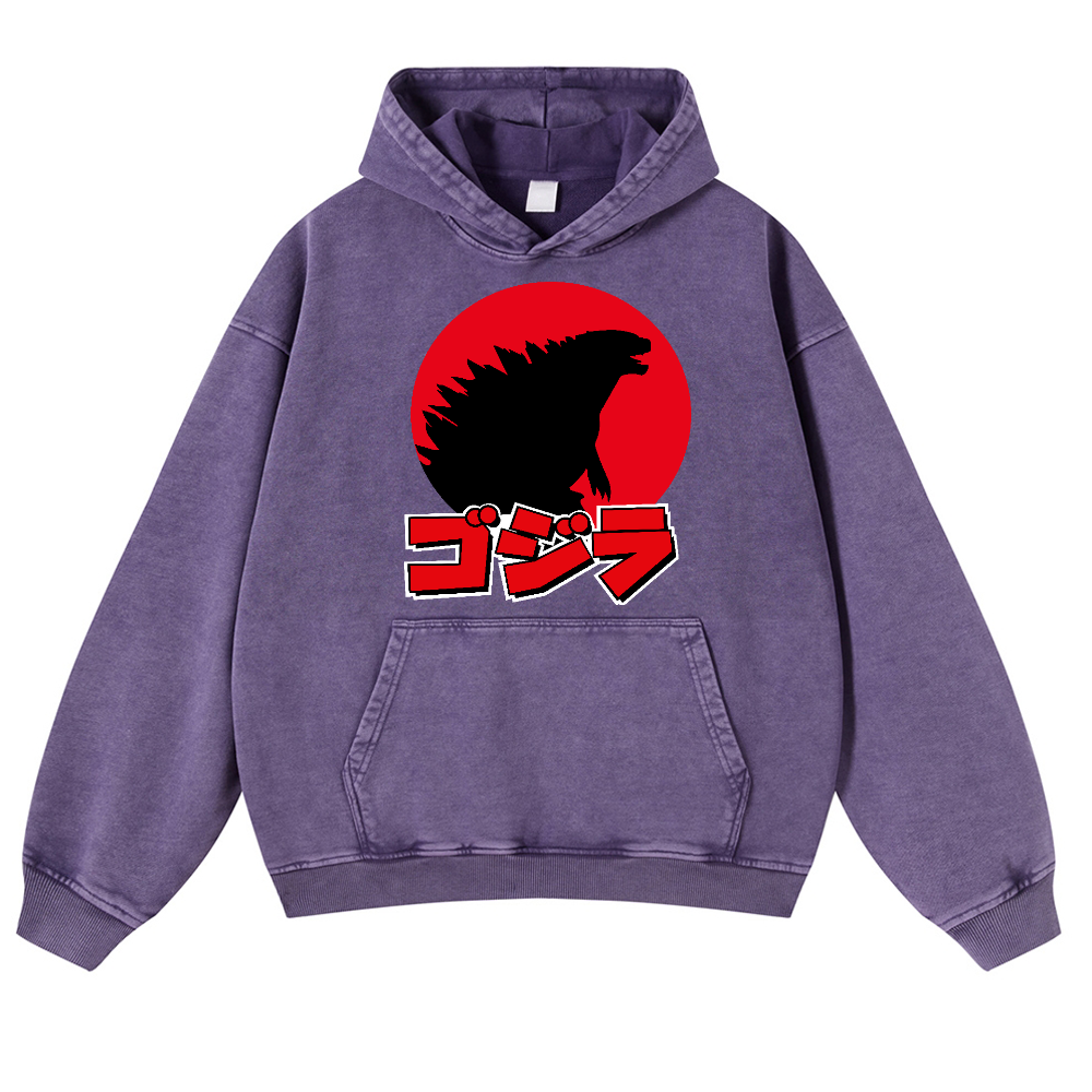 Kaiju Vintage Washed Thick Cotton Hoodie