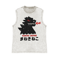 Kaiju Monster Tokyo Japan Pure Cotton Wash-Dyed Sleeveless Tank Top