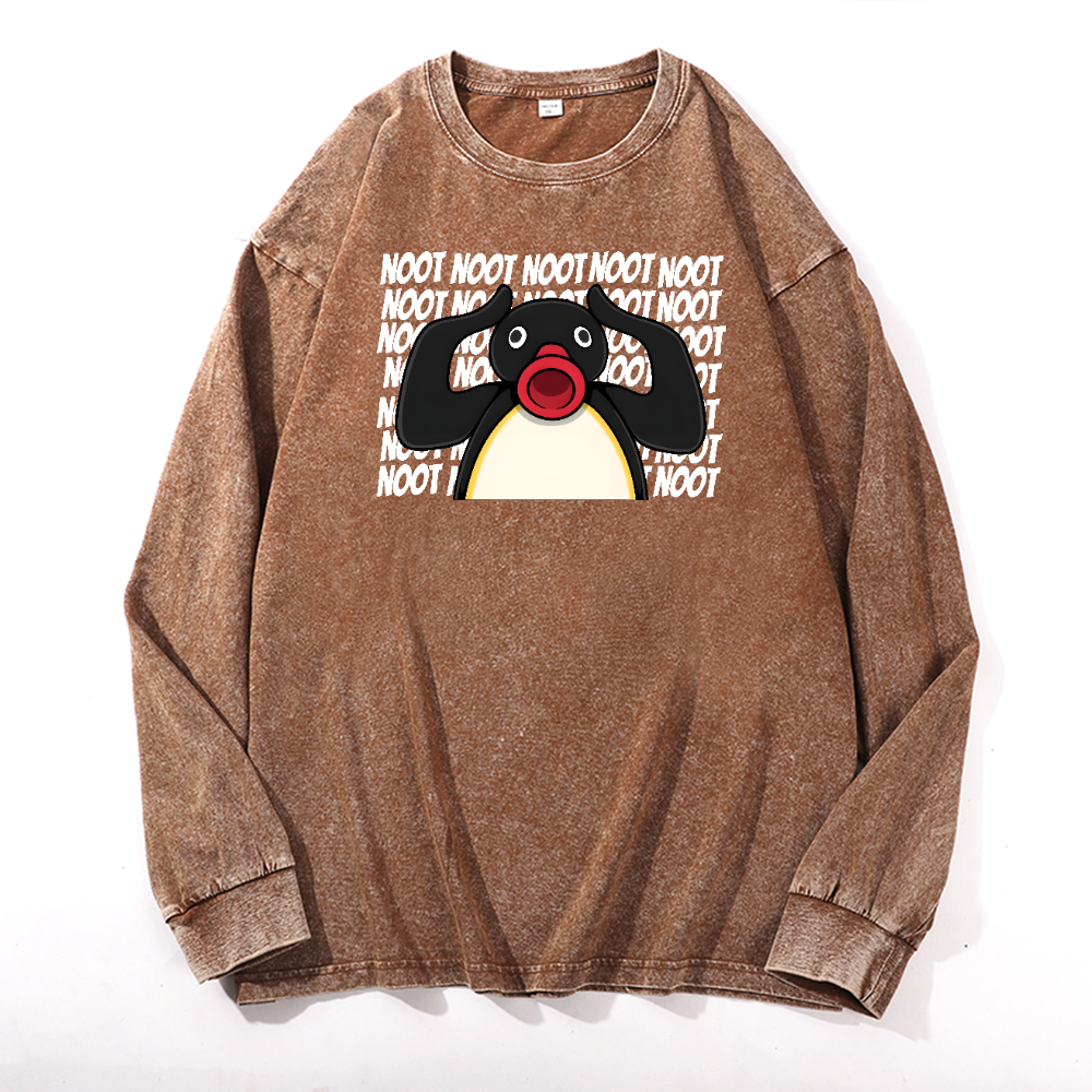 Noot Vintage Cotton Wash Long-sleeve T-shirt
