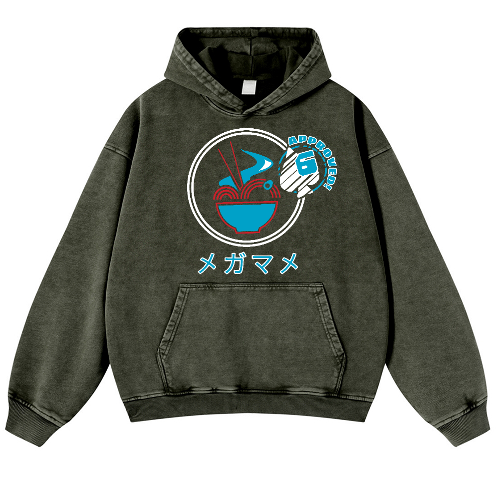 Ramen Vintage Washed Thick Cotton Hoodie