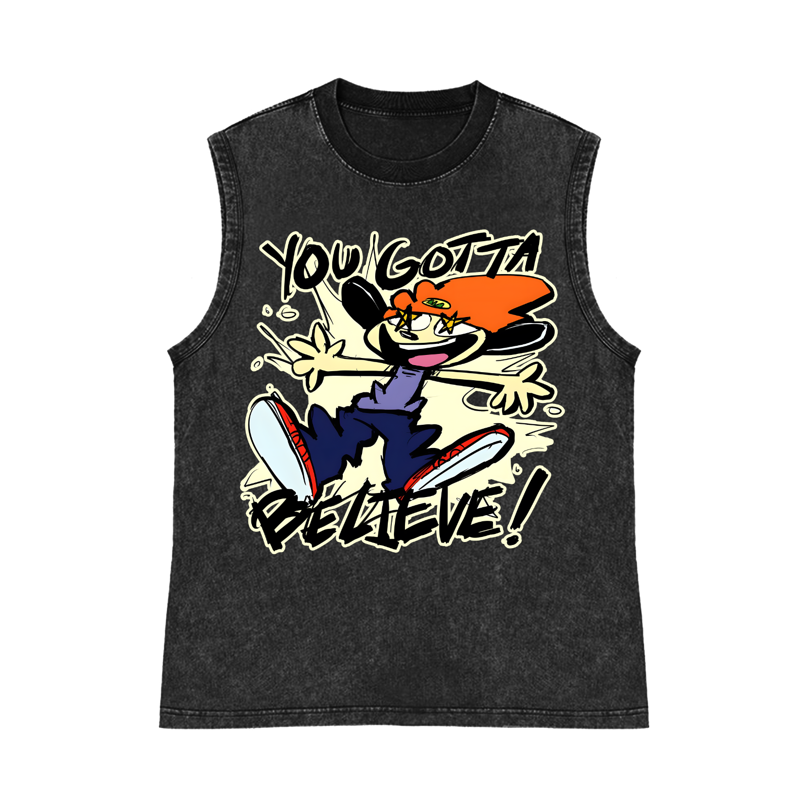 PaRappa the Rapper Pure Cotton Wash-Dyed Sleeveless Tank Top
