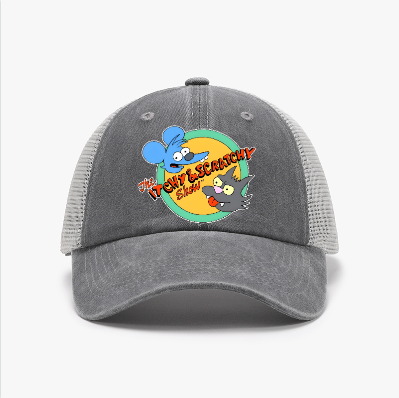 Simpsons The Itchy & Scratch Show Vintage Cotton Breathable Hat