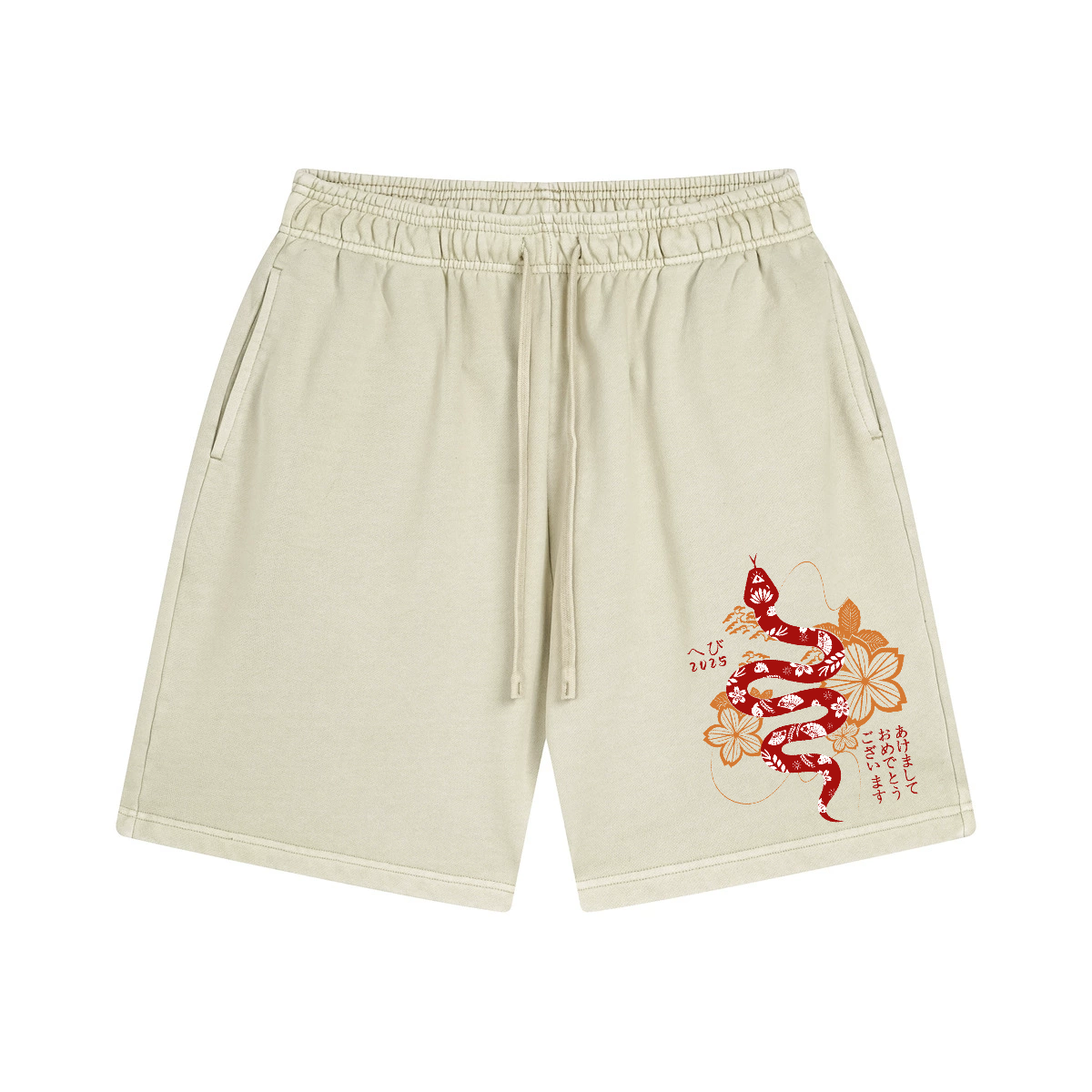 Snake Vintage Pure Thick Cotton Shorts