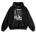 Cat Vintage Washed Thick Cotton Hoodie