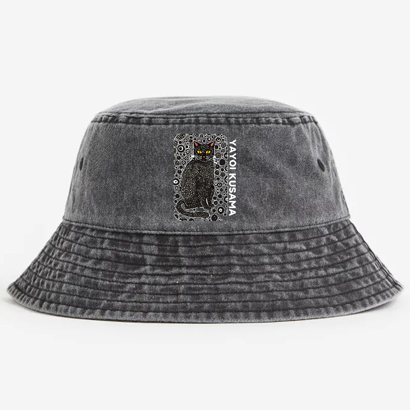 Yayoi Kusama Cat Vintage 100% Cotton Bucket Hat