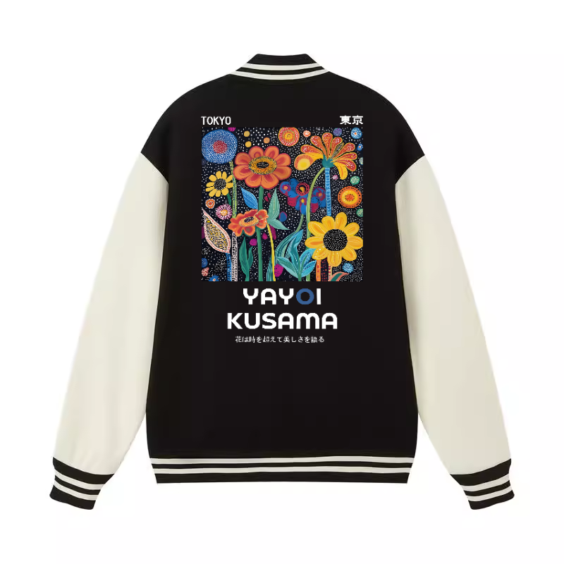 Yayoi Kusama Vintage Cotton Varsity Jacket