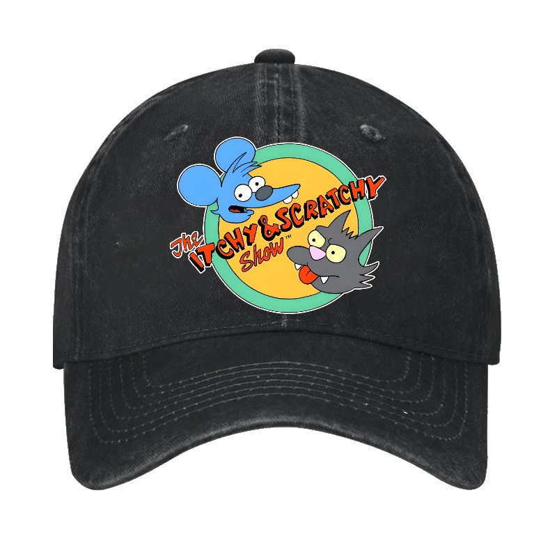 Simpsons The Itchy & Scratch Show Vintage Cotton Cap