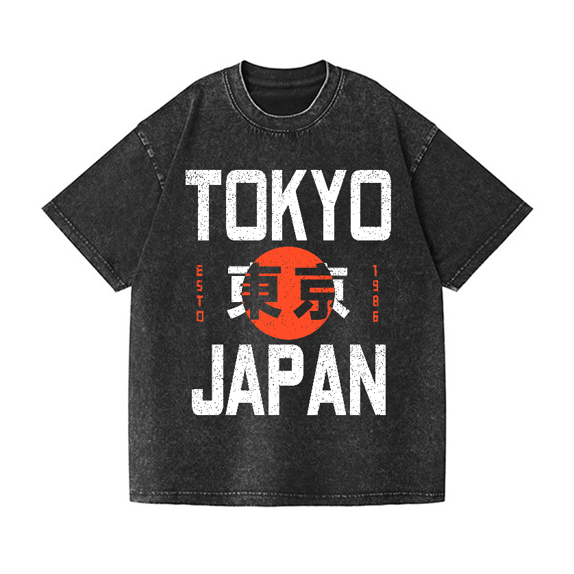 Tokyo Vintage Wash Japanese Design T-Shirt