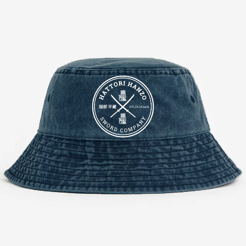Hattori Hanzo Okinawa Sword Company ﻿Vintage 100% Cotton Bucket Hat