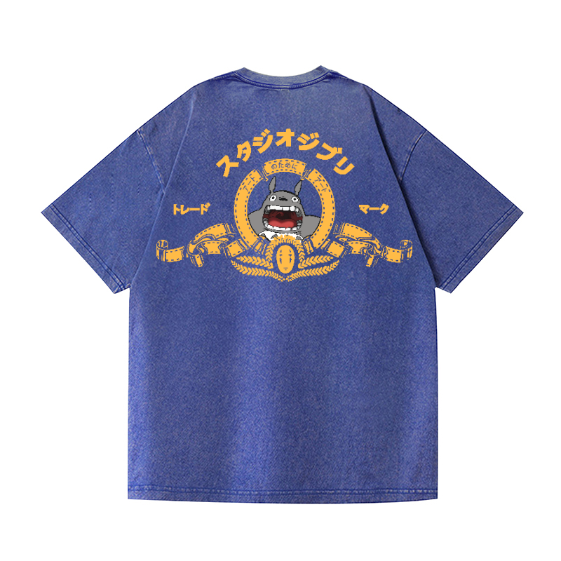 MGM Ghibli Totoro Vintage Wash Japanese Design Back Art T-Shirt