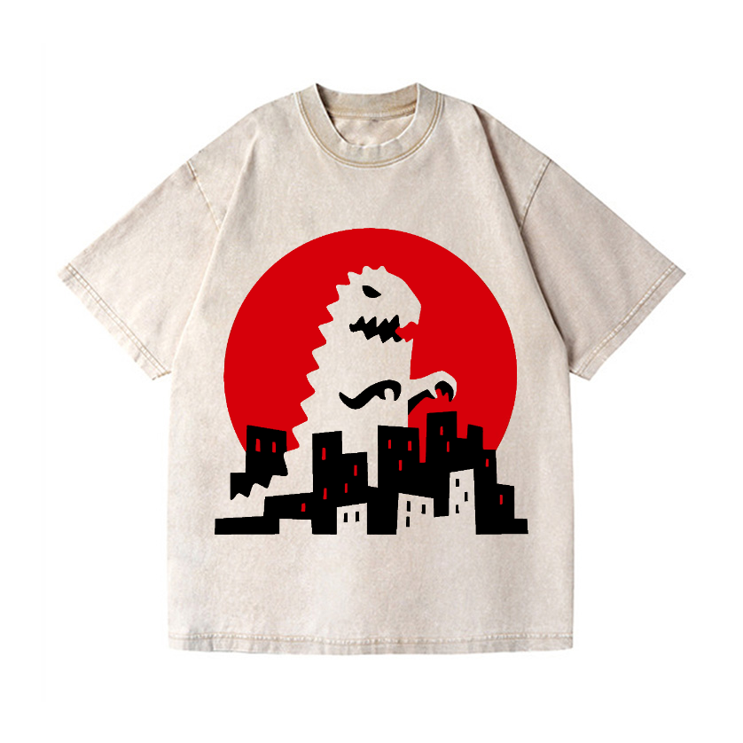 Kaiju Vintage Wash Japanese Design T-Shirt