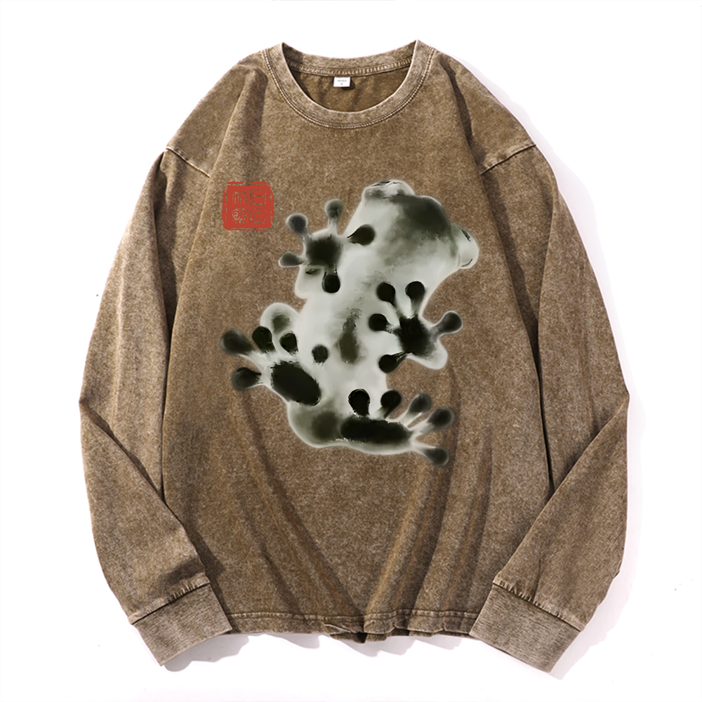 Frog Vintage Cotton Wash Long-sleeve T-shirt