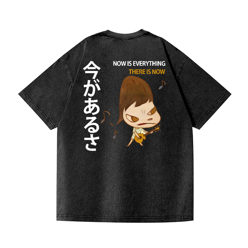 Yoshitomo Nara Vintage Wash Japanese Design Back Art T-Shirt